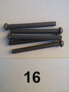 5 Round Head Mild Steel Rivets 3/16"X 2" PACK SIZE 5 rivets. - Picture 1 of 3