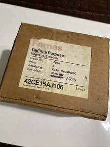 Furnas Definite Purpose Magnetic Contactor 2 Pole 42CE15AJ106 - Picture 1 of 6
