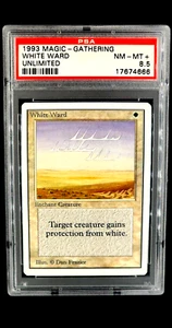 1993 MtG Magic the Gathering Unlimited White Ward PSA 8.5 Only 22 Graded Higher - Picture 1 of 12