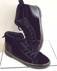 NEU GUESS GAMEON2 SCHWARZ STOFF GESTEPPT SAMT HIGH-TOP MODISCHE SNEAKER 8 1/2 M - Bild 1 von 10
