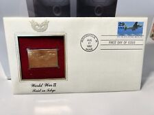 Mint Condition World War II Raid on Tokyo 1st Issue Gold Plated Stamp USPS