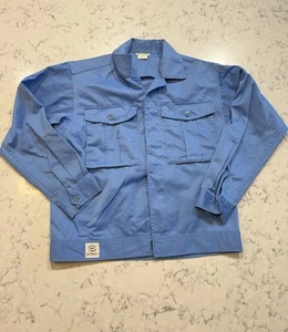 Vintage Herren Japanisch Blau Workwear Uniform Knopfleiste Hemd Größe M - Bild 1 von 5