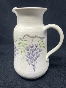 Art Pottery Hand Painted 9” Pitcher  - Picture 1 of 5