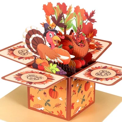 Kesote Thanksgiving Pop Up Card with Envelope, Thanksgiving Greeting Cards Th... - Image 1 of 4