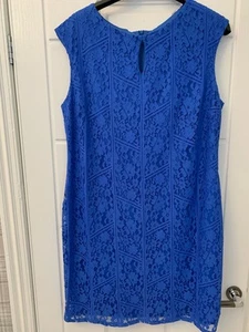 Wallis Blue lace Dress Size 18 - Picture 1 of 6