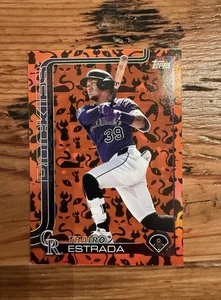 2025 Topps Update⚾️THAIRO ESTRADA #US-339🔥BLACK CATS SSP /10💥Rockies - Picture 1 of 3