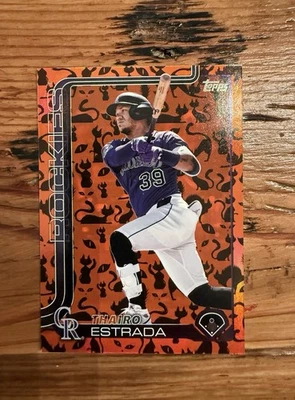 2025 Topps Update⚾️THAIRO ESTRADA #US-339🔥BLACK CATS SSP /10💥Rockies - Image 1 of 3