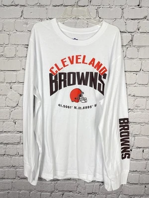 Camiseta para hombre NFL Cleveland Browns logotipo de fútbol americano coordenadas talla 3XL Foto 1 de 4