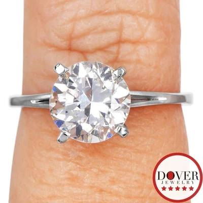 GIA 1.93ct Round Brilliant Diamond 18K Gold Solitaire Engagement Ring 2.8 GR NR - Image 1 of 4