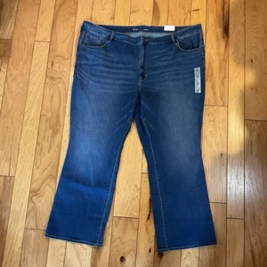 NEW Old Navy Plus Size 30 Bootcut Jeans Blue NWT Mid rise Kicker Boot Cut - Picture 1 of 11