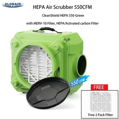 ALORAIR HEPA Air Scrubber for Home Renovation Dust w/3 Stage Filtr Stackable Foto 1 de 4