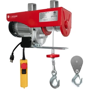 Electric Hoist Hoist Pulley System, 1320 Lb Electric Winch with 20 Ft Control - Picture 1 of 9