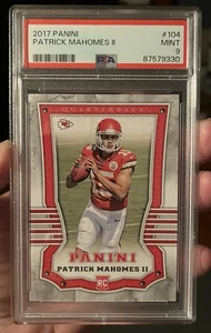 2017 PANINI #104 PATRICK MAHOMES RC ROOKIE Card RC PSA 9 - Picture 1 of 2