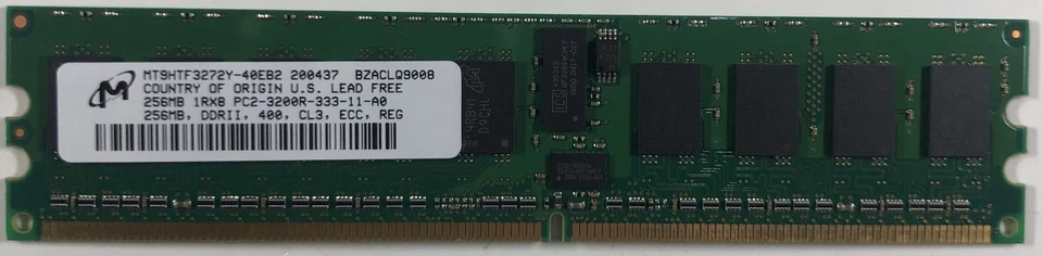Micron MT9HTF3272Y-40EB2 256MB DDR2 Server RAM Memory - Image 1 of 1