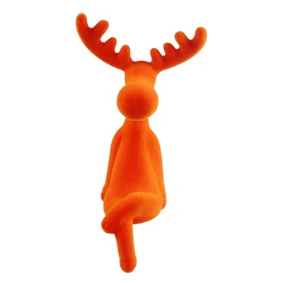 MACOSA HOME Taburete de borde reno vers. Colores Figura Decorativa Navidad 20cm Decoración Animal Reno