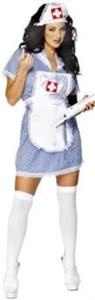 Smiffys Nurse Naughty Costume, Blue (Size S) - Picture 1 of 1