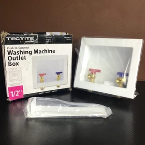 Tectite 1/2" Brass Push-to-Connect x 3/4" Male Hose Washing Machine Outlet Box - Picture 1 of 13