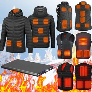 Heated Vest Winter Outdoor Coat & 20000mAh Battery Pack Electric Heating Vest US - Picture 1 of 51