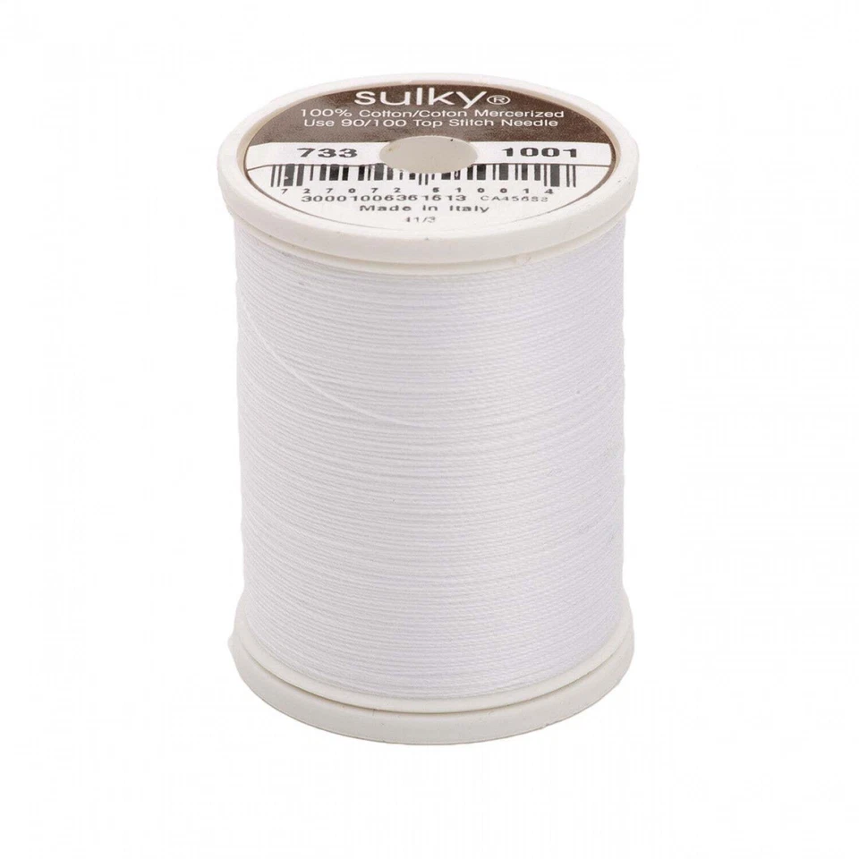 733-1001 - Sulky - Cotton Thread 30wt 400d 500yds Bright White - Image 1 of 1