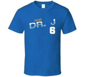 Julius Erving 6 Dr. J Favorite Player Basketball Fan T Shirt - Picture 1 of 2