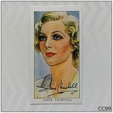 Player Film Stars 3rd Series #7 Diana Churchill Repro Cigarette Card (CC99)