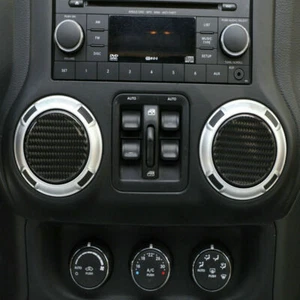 Carbon Fiber Air Conditioning Vent Outlet Cover Trim For 2007-2018 Jeep Wrangler - Picture 1 of 9
