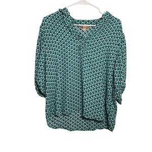 Hope & Harlow Bluse Damen XL V-Ausschnitt 3/4 Arm Freizeit leichtes Shirt Oberteil - Bild 1 von 9