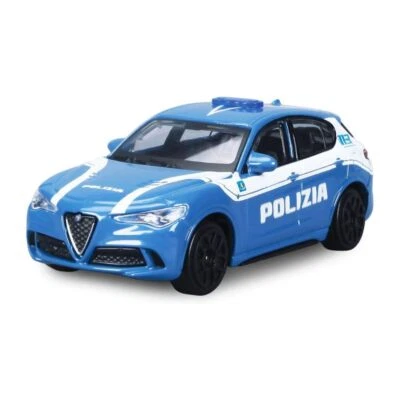 18-01458 (28-21086) Bburago - Alfa Romeo Stelvio Polizia - Scala 1:24 - Immagine 1 di 2