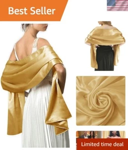 Shawls and Wraps for Evening Dresses Satin Shawl Wraps for Women Extra Long W... - Picture 1 of 5