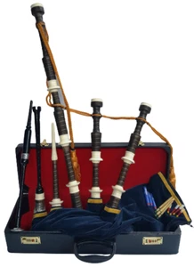 Brand New Scottish Highland Bagpipe With full Ivory mounts and Free Hard case - Picture 1 of 2