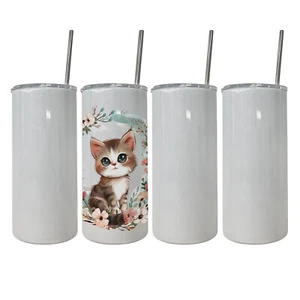 10pcs Stainless Steel Insulated Water Bottle 22oz Vacuum Travel Cup With Lid - Picture 1 of 9