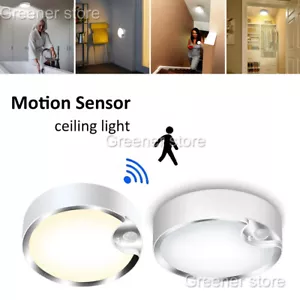 80 LED Wireless Motion Sensor PIR Ceiling Ultra Bright Light Battery Operated - Picture 1 of 16