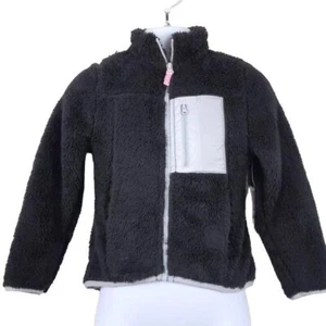 Xersion Girls Full Zip Jacket Black soft faux fur Size 4/5 (NWT) MSRP$39 - Bild 1 von 9