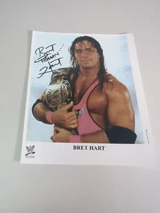 Bret Hart Autograph 8x10 Photo WWF Hitman WWE HOF Signed - Picture 1 of 4