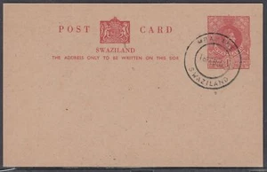 Swaziland FDC - 1d George VI Post Card - Picture 1 of 1