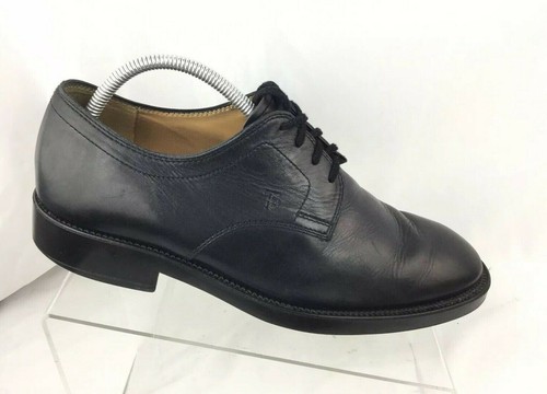 TOD’S TOD'S Oxford uomo pelle nera Liscia Esquire punta liscia taglia 8 UK US 9