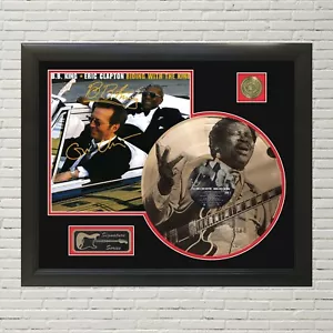 Eric Clapton & B.B. King Custom Etched Reproduction Signed LP Display - Picture 1 of 3