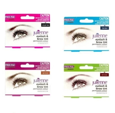JULIENNE-EYELASH & BROW DYE TINT-PERMANENT LONG LASTING COLOURS-FAST UK POST!! - Image 1 of 2