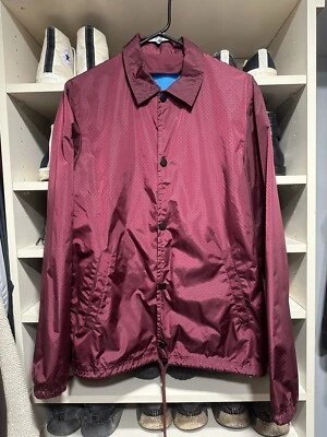 SS15 Acne Studios Tony Laser US15 Perforated Jacket Size 46 Burgundy  - Image 1 of 4