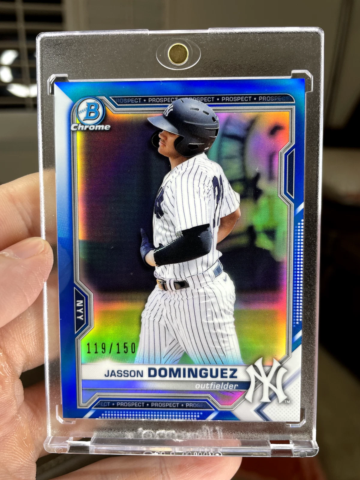 2021 Bowman Chrome Blue Refractor /150 Jasson Dominguez BCP-13