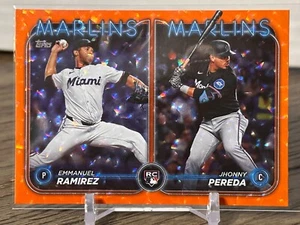 2024 Topps Update Marlins E. Ramirez / Jhonny Pereda Rookie Combo Orange /299 - Picture 1 of 2