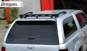 Barra de techo trasero + LED para adaptarse a Mitsubishi L200 Triton 1996-2005 techo de acero inoxidable negro - Imagen 1 de 3