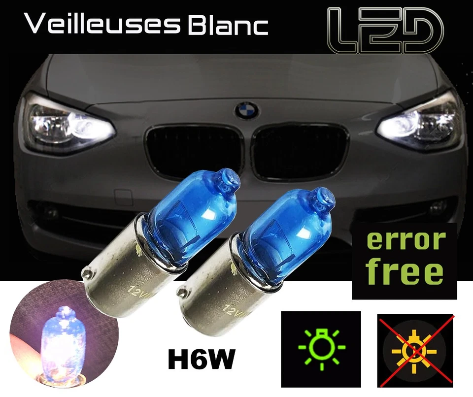 Pour BMW F20 F21 Ampoules Blanc Veilleuses Feux position 114 116 118 120 125 H6W - Photo 1/2