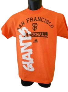 NEW San Francisco SF Giants YOUTH Size M Medium (10/12) Adidas Orange Shirt - Picture 1 of 5