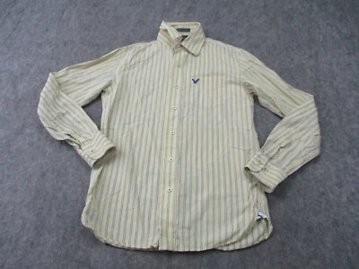 American Eagle Button Up Shirt Mens Extra Small Yellow Adult Casual Long Sleeve - Image 1 of 4