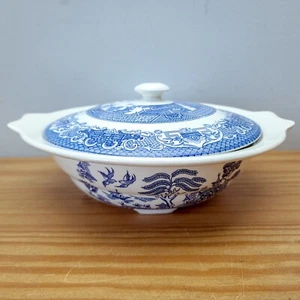 English Ironstone Willow Blue Pattern - Lidded Tureen Pot - 2 Available - Picture 1 of 15