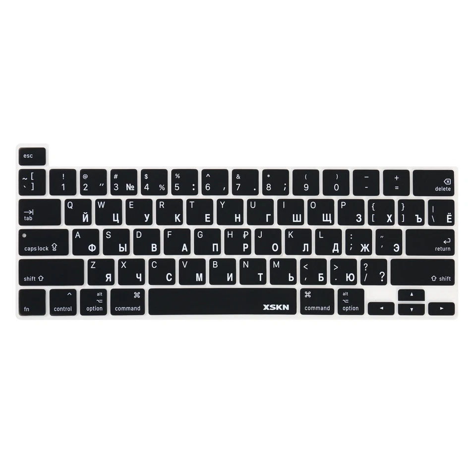 XSKN Russian Silicone Keyboard Cover Skin for Macbook Pro 13.3/16 inch Touch Bar - Image 1 of 4