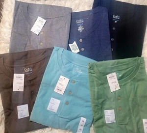 Croft & Barrow Herren - Kurzarm Henley "Extra Soft" 4XB - Bild 1 von 7