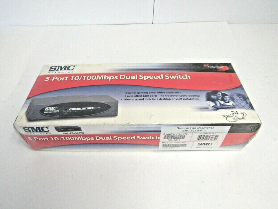SMC Networks New SMC-EZ6505TX 5-Port 10/100Mbps Dual Speed Switch 20-2 - Image 1 of 4