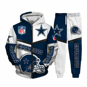 Dallas Cowboys Tracksuits Set Zipper Hoodies Sweatshirts Sweatpants Sportswears